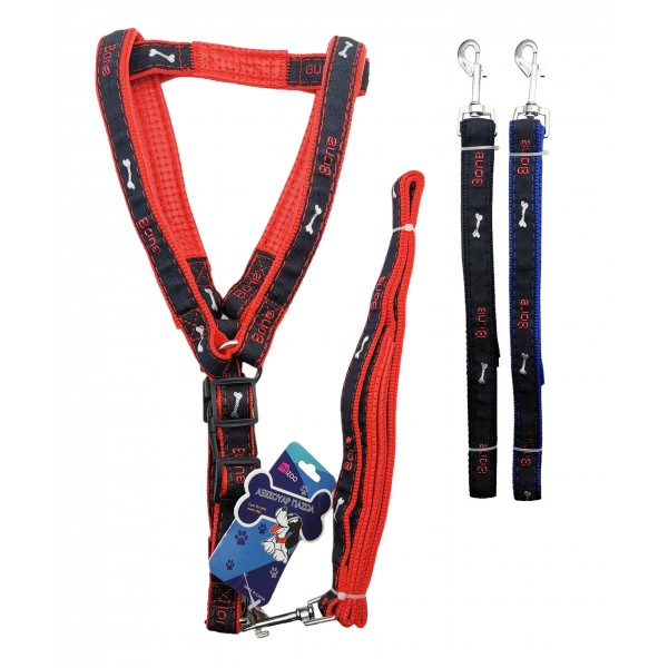 MIZOO ΣΕΤ ΣΑΜΑΡΑΚΙ ΣΚΥΛΟΥ ΜΕ ΛΟΥΡΙ ΣΕ 3 ΧΡΩΜΑΤΑ 1.15CMX2CM